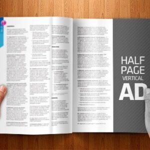 Black & White half Page